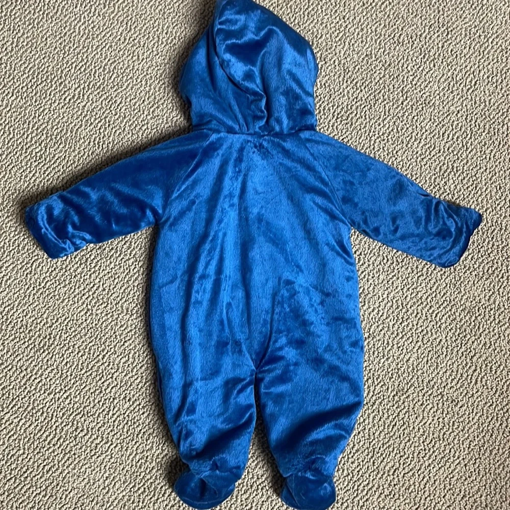 Baby Toddler Snowsuit DC Comic Superman Plush Bunting Hoodie Size 3 months